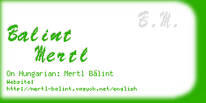 balint mertl business card